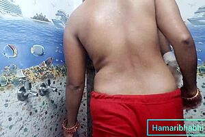 Indian bhabhi bathing, hardcore bathroom sex with big cock.