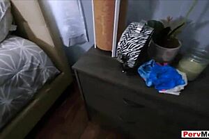 I got caught sniffing my stepmother's panties while she was giving a blowjob. Taboo MILF moment! 😳👗