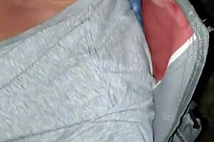 Big titty MILF takes off clothes and wanks herself