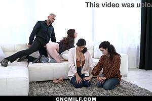 lucky husband feels so emotional with three wives to freeuse, aria carson, lyra lockhart, penny barber.