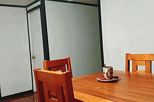 I fucked my stepmom while she was taking away the tablecloth