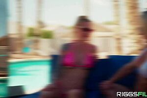 big boobs bikini blondes fucking the pool guy with monster cock