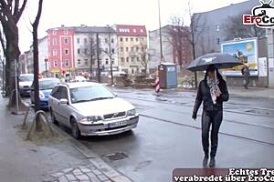 German Street Slut Picked Up and Convinced for Raw Sex