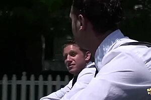 Big tits attracted double penetration from two horny studs
