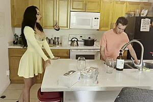 step mom helps with a steamy blowjob session