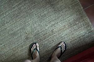 Pervert boy watched his stepmother pissing in front of him