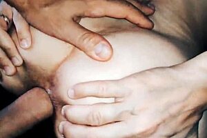 The mature wife's holes are opened hard and large in POV assfucking.