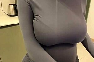 I jerked off on my stepmom's big milky tits