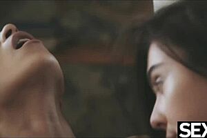 does this cute asian babe look horny while fingering her gorgeous girlfriend in lingerie?