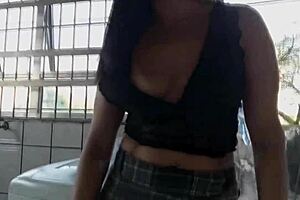 The slutty wife met the horny neighbor who fucked her well