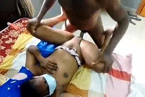 A black-skinned dick rides on the white and fragile skin