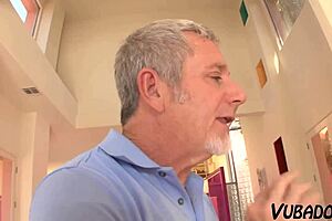 Eighteen Year Old Amateur European Teen Fucks Her Stepfather in Retro Style Session