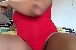 Beauty with a nice ass and big tits enjoys solo time with toys.