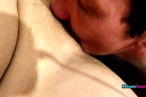 kinky stepmom lets stepson fulfill fantasy with pussy licking and fucking