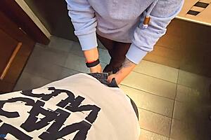 stranger cummed in my pantyhose in the restaurant toilet, it was so kinky and public