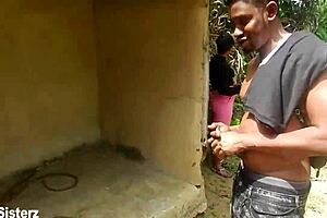 Blacksmith's spark ignited, fiery sex in ruin
