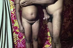 My hot wife fucked by me on the bed in village style