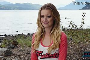 Petite Blonde Milf Poses Nude Outdoors