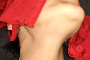 Two Blonde Milf Strap-On Lesbo Fucking in Lingerie and Stockings