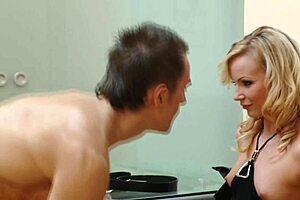 damn, banging this blonde secretary is pure fire! 🔥