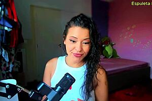 Espuleta maia holding back from cumming prematurely in dirty talk.