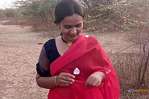 Hot Indian bhabhi enjoys passionate outdoor sex in nature