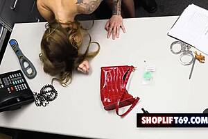Athena Anderson, blonde MILF, shoplifts and gets fucked