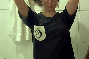 Does this latina teacher get wild in the bath?