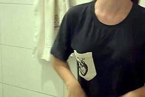 Does this latina teacher get wild in the bath?