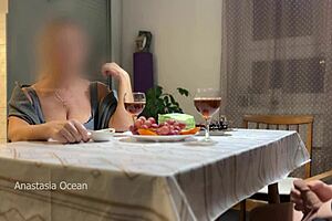 my stepsister's hand got stuck in the sink, and when i helped, she had no panties, so i fucked her tight ass and creampied her.