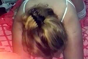 I grabbed the front with my cell phone as I fucked this sexy blonde in lingerie.