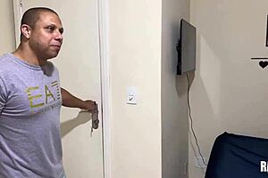 Hired milf twerks on big cock.