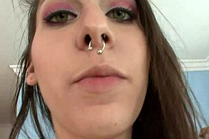 Tattooed and pierced slut takes a thick cock in her ass