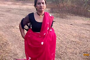 Hot Indian bhabhi enjoys passionate outdoor sex in nature