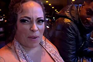 Kris K gives sloppy blowjob to big black cock