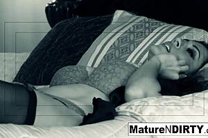 Brunette milf caught masturbating and fucking secretly