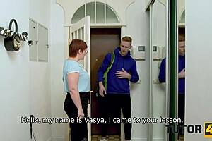 Pretty tutor forgets lesson to copulate with student provocatively