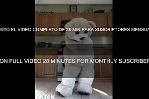 Latina in cosplay pajamas seeks attention.