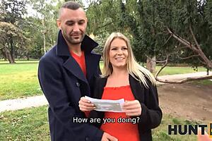 Pregnant girl in red gets pussy drilled for money