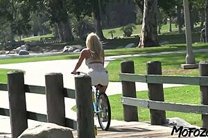 blonde amateur enjoys doggystyle fuck with sloppy blowjob