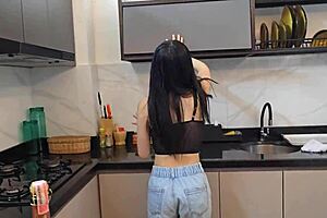 Damn, banging the rookie in the kitchen during break! 🔥