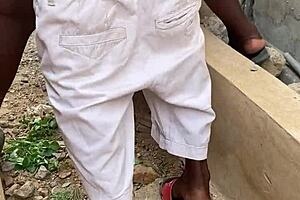 He shared a brief outdoor encounter with a shaved milf amateur bent over in homemade video