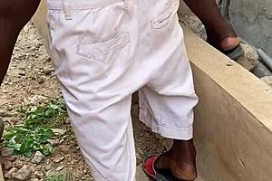 He shared a brief outdoor encounter with a shaved milf amateur bent over in homemade video