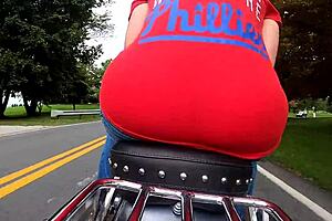 big ass on motorcycle gopro, pt 1, oops!