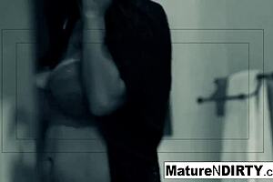 Brunette milf caught masturbating and fucking secretly