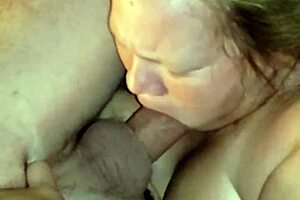 Milf moans during deepthroat fucking