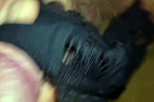 Risky solo play in stepmom's living room with forgotten panties on the couch.