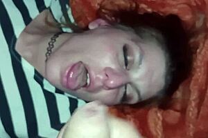 Amateur wife sucks cock deepthroat and gets facial cumshot