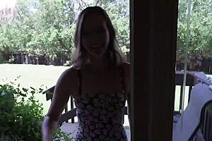 Nasty Stella Sedona lets Seth cum inside her college womb on the bed