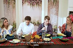 hey, watch how milf shows friend to please stepsons on desk